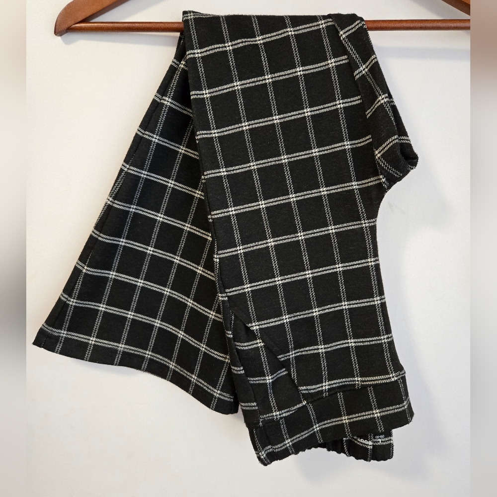 Old Navy Black and White Bootcut Plaid Pants Girl's Size Large